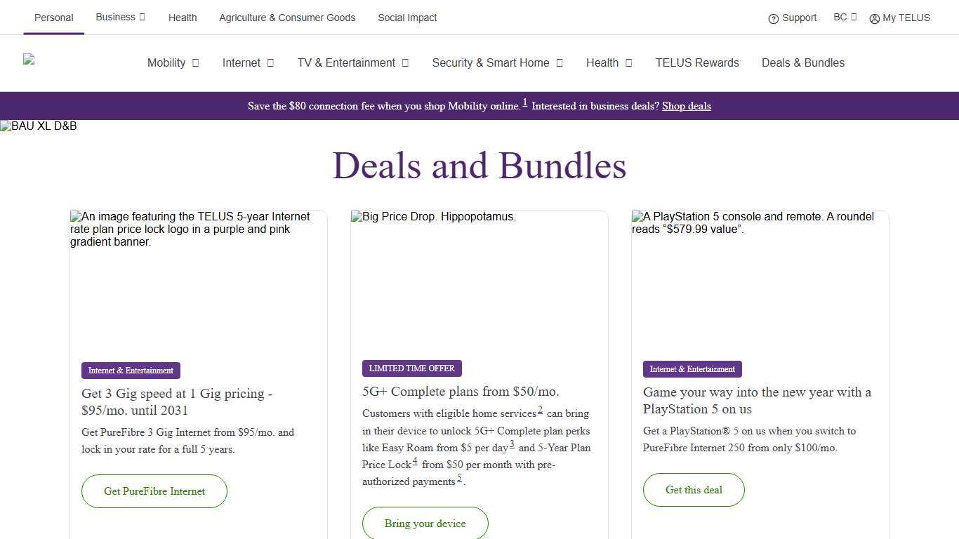 Save on Phone, Internet and TV - Deals & Bundles TELUS